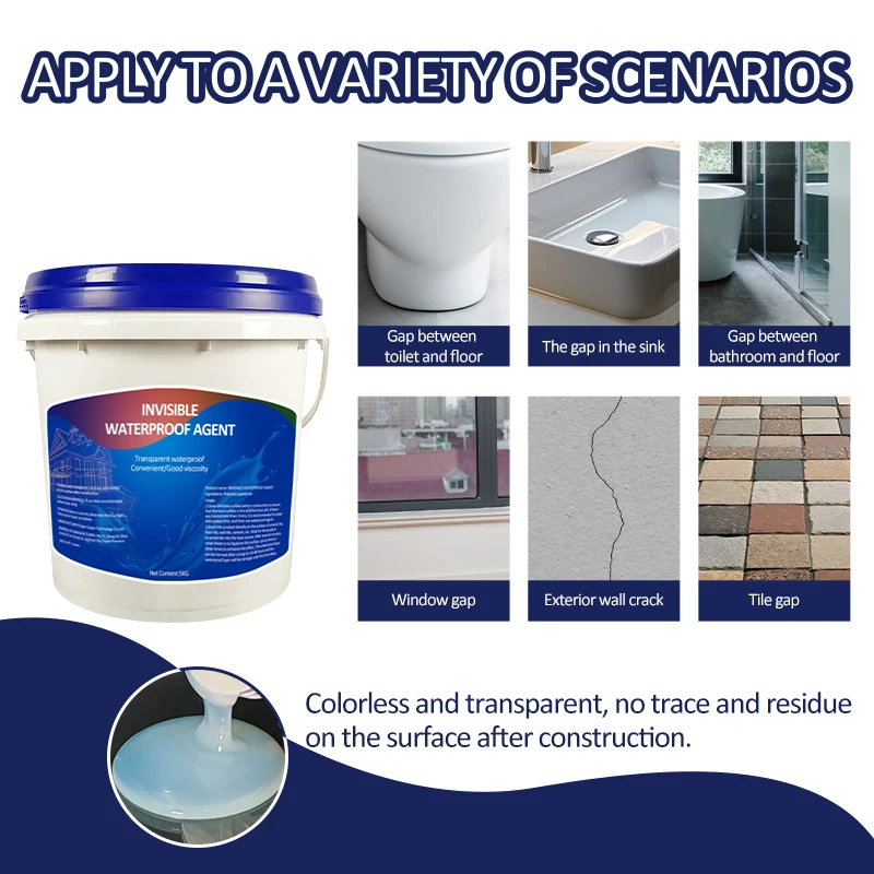 CE Certificates Liquid Acrylic Adhesives And SealingTransparent Waterproof Coating Water Resistant Coat