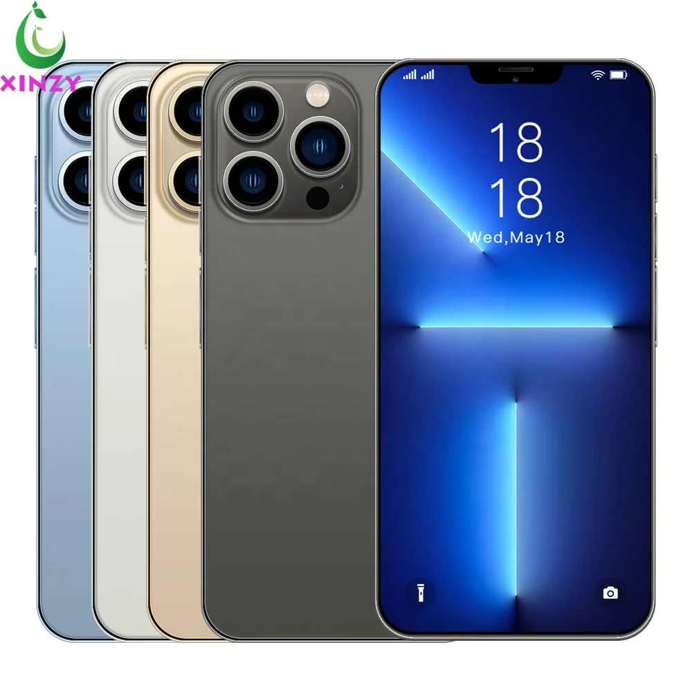XINZY  OEM  New 100% Original 6.8Inch Screen Android Phone 16+512gb Wifi Camera Gps 3 Sim Card I13pro Mobile Phones