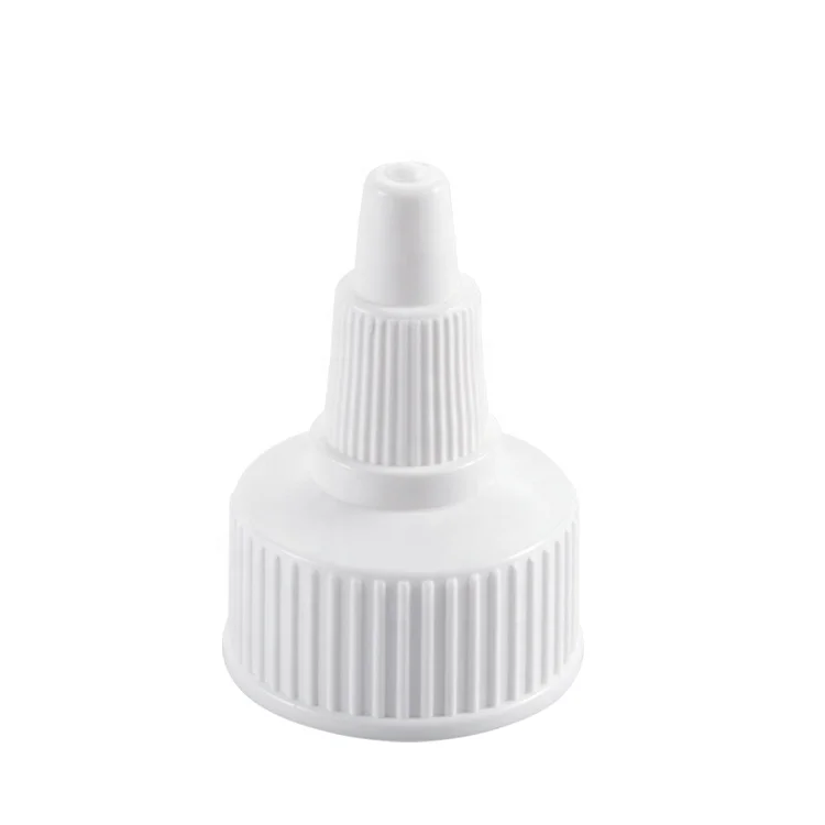 Wholesale 24/410 28/410 plastic twist top point mouth cap long nozzle cap plastic push pull cap for water bottle