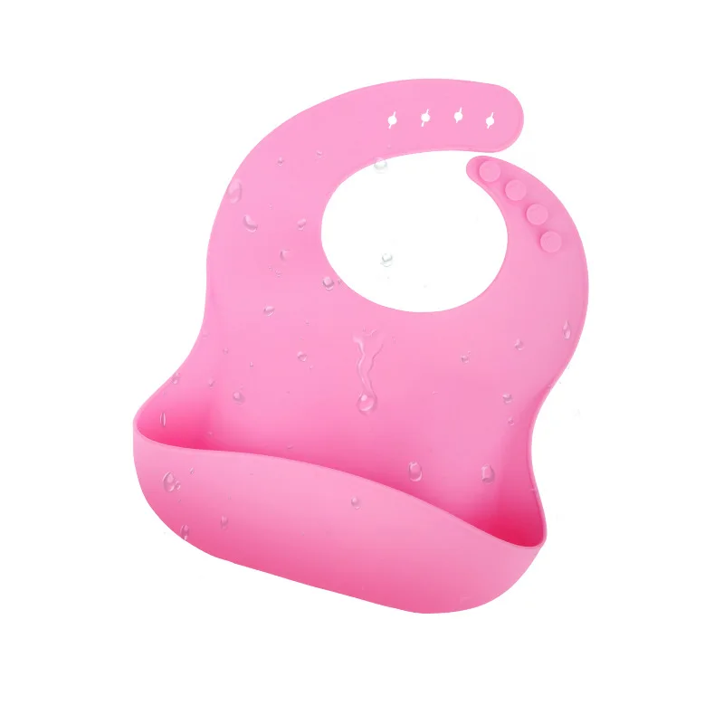 Custom logo Baby Bib Adjustable Animal Picture Waterproof Saliva Dripping Bibs Soft Edible Silicone Ssaliva Towel