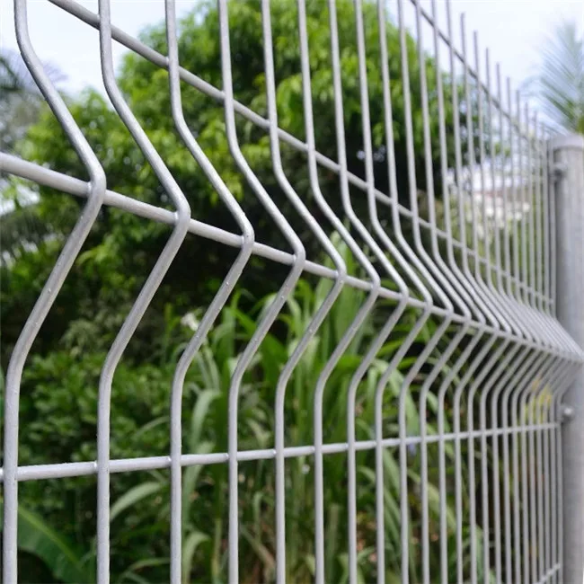 Heavy Gauge Rigid commercial galvanized steel welded curved 3d wire mesh fence