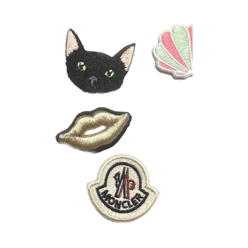 customize ready stock cheap price felt fabric rose flower iron on embroidery patch