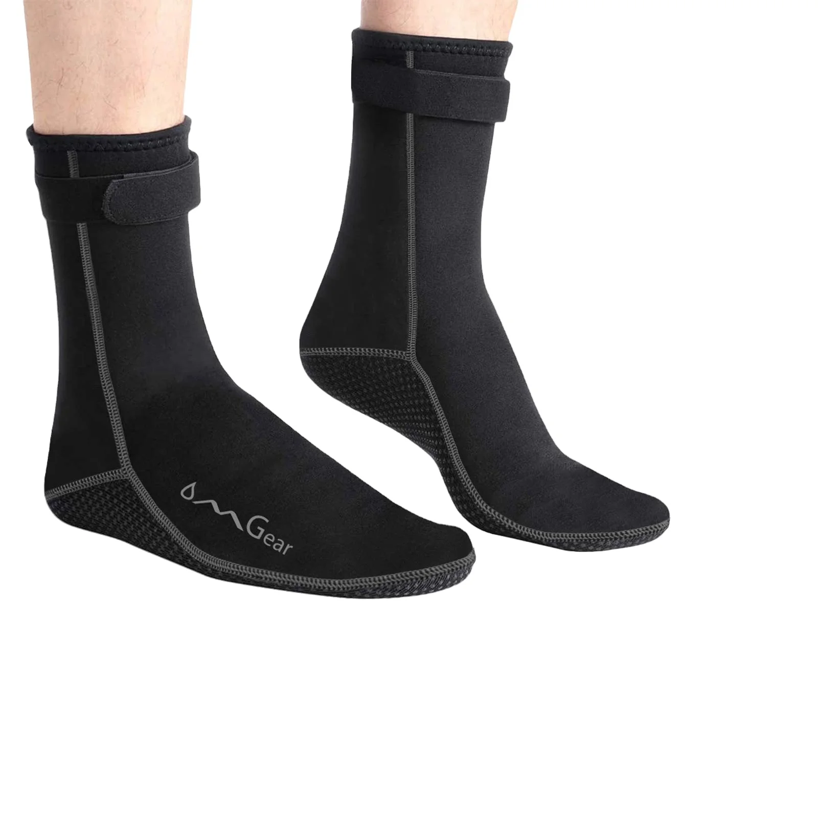 Water Socks Neoprene Socks Beach Booties Shoes 3mm Glued Blind Stitched Anti-Slip Wetsuit Boots Fin Swim Socks for Water Sports