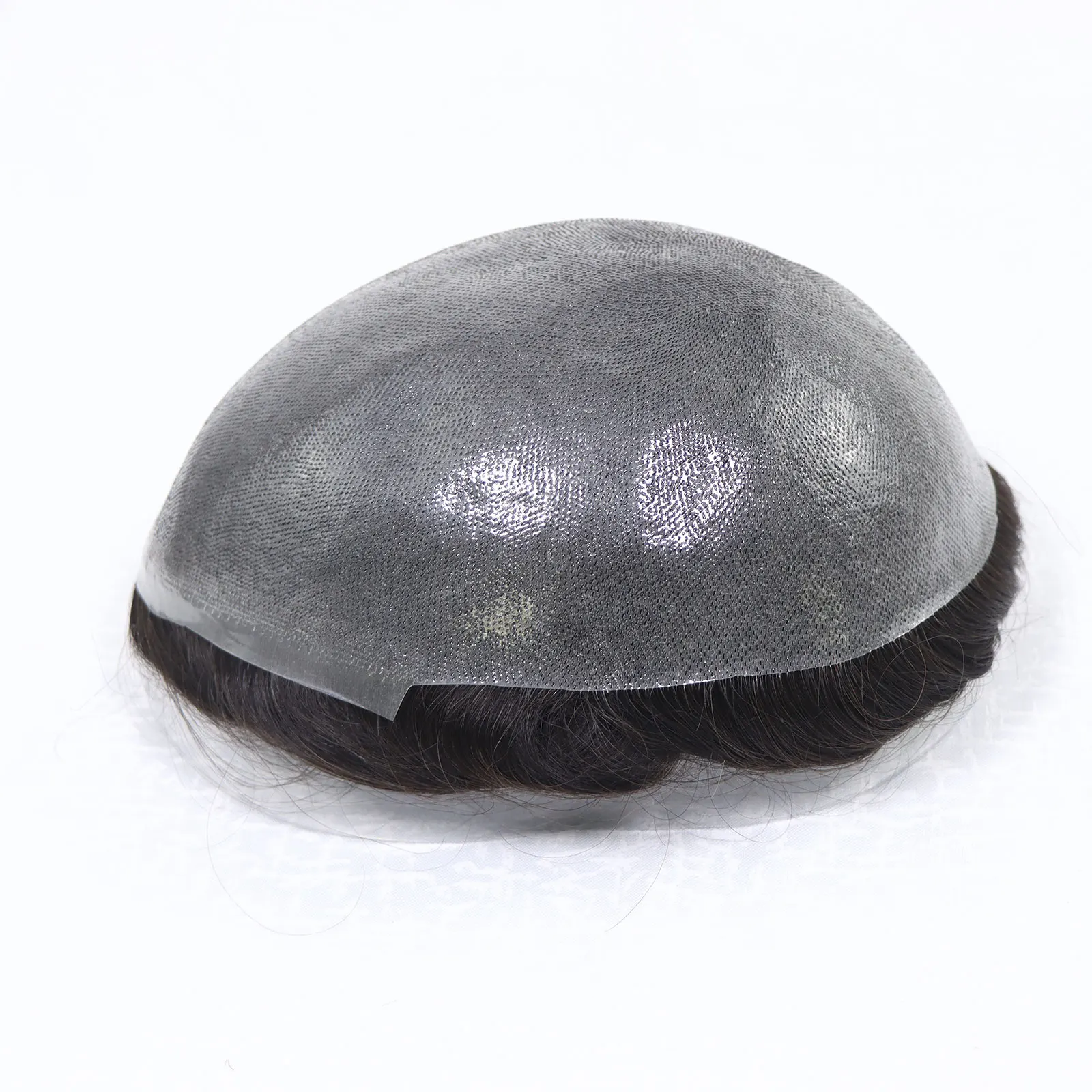 Asian Korea Male Hair Capillary Prosthesis V Loop Natural 100% Human Hair Wig Thin Skin Toupee