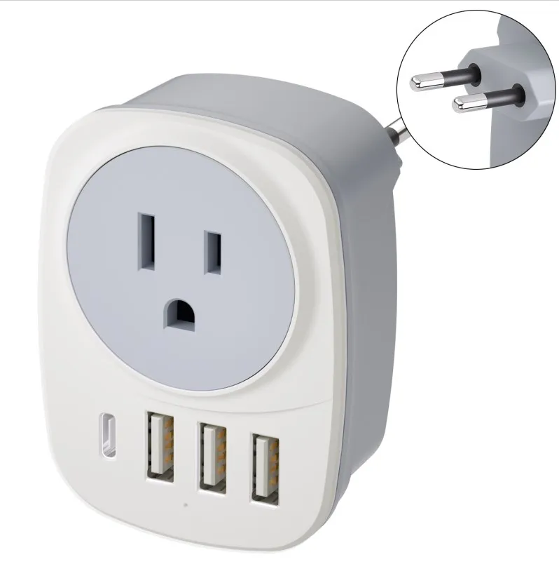 All-in-One Universal Wall Charger USA AC Power Plug Adapter Portable Travel Charger Multiple Devices Portable Electronics