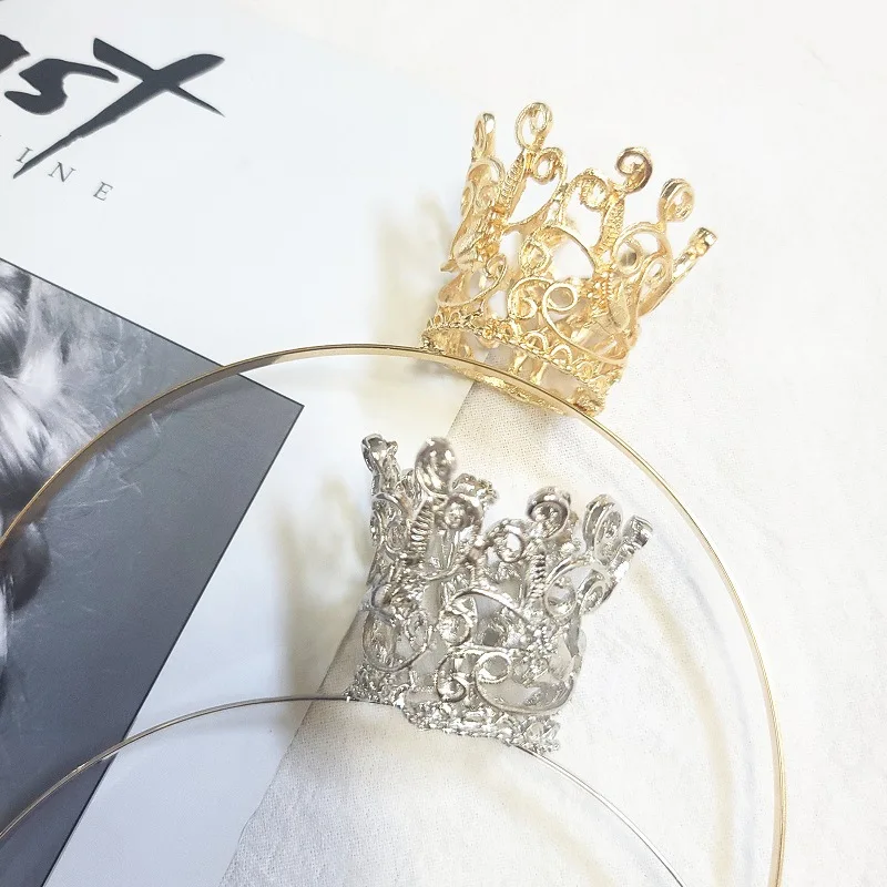 Factory Wholesale New Arrival Cute Princess Baby Crown Hair Accessories Kids Alloy Crown Headband For Girls