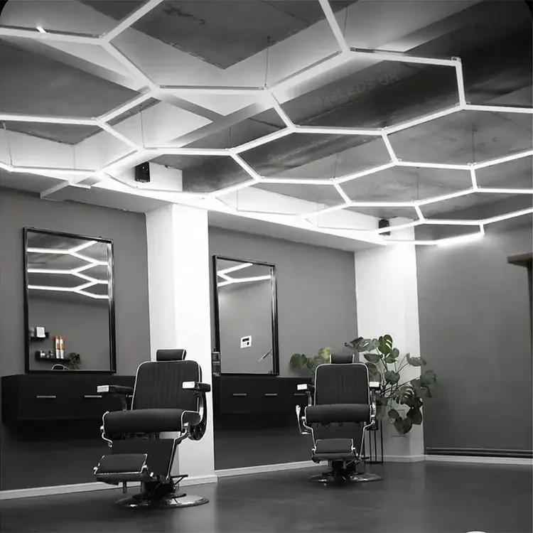 Hot Sale Multiple Scenarios Garage Gymnasium Barbershop Honeycomb Led Light For Hexagon Shape
