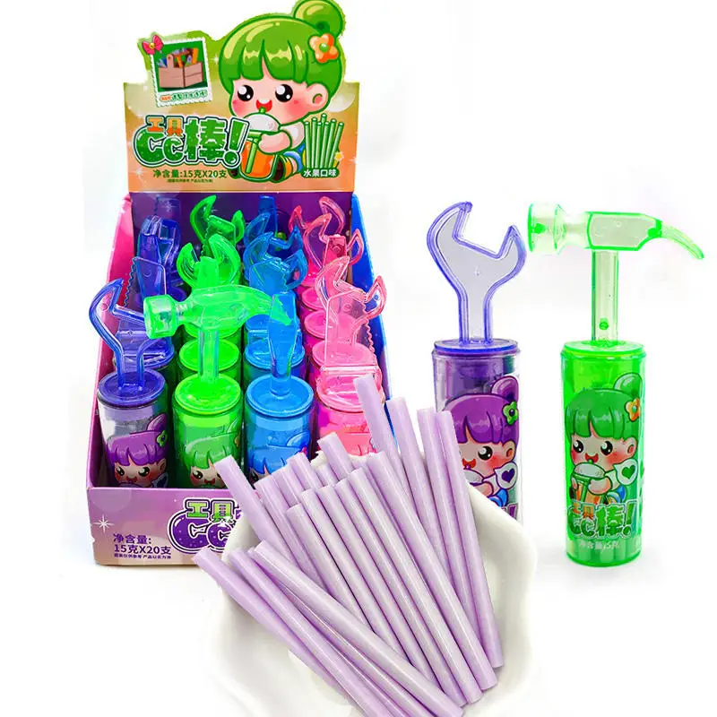 Chinese Candy Toy Wholesaler Sweets And Candies Fruit Flavor Candy  Mix Fruit Cc Stick Powder Candy With Tools Toys For Kids