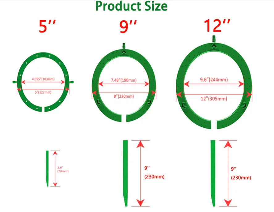 New Arrival Indoor Hydroponics watering Dripper 5 inch 9 inch 12 inch Flow Rain Drip Ring For Irrigation Grow Media