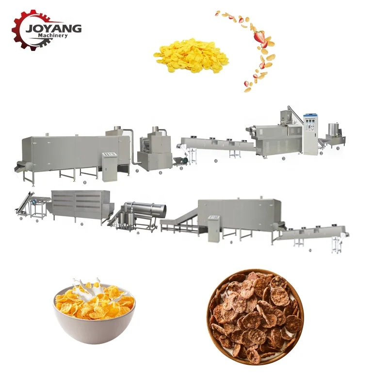 Food Grade Stainless Steel Breakfast Cereals Equipment Corn Flakes Processing Line