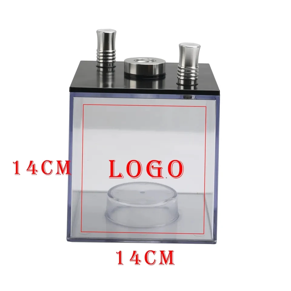 2 hose sheesha custom wholesale hookah set nargile acrylic hookah LED light chicha complet square hookah cup