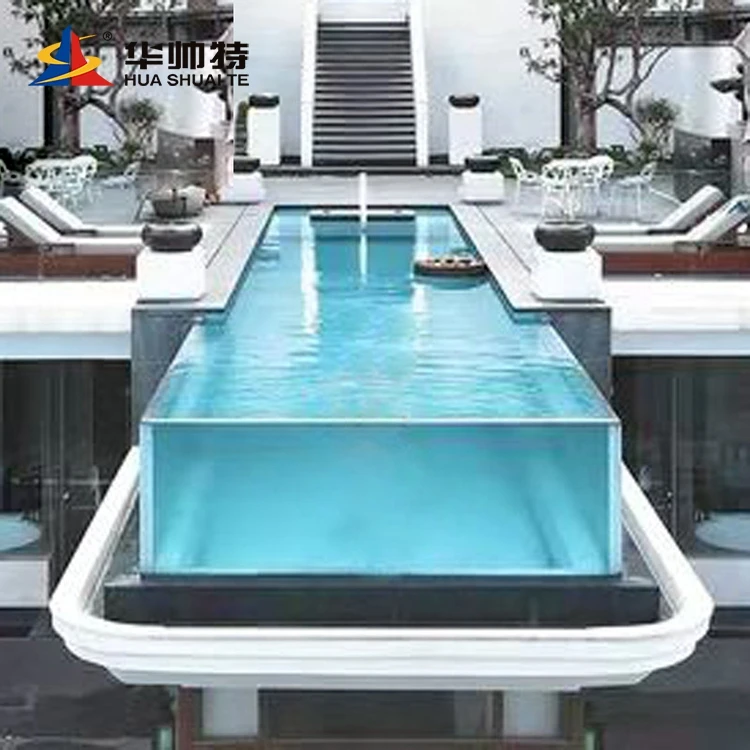 HUASHUAITE 30-year Warranty Clear Large Transparent Acrilico Piscinas Acrylic Pool Floor Panels for Swimming Pools