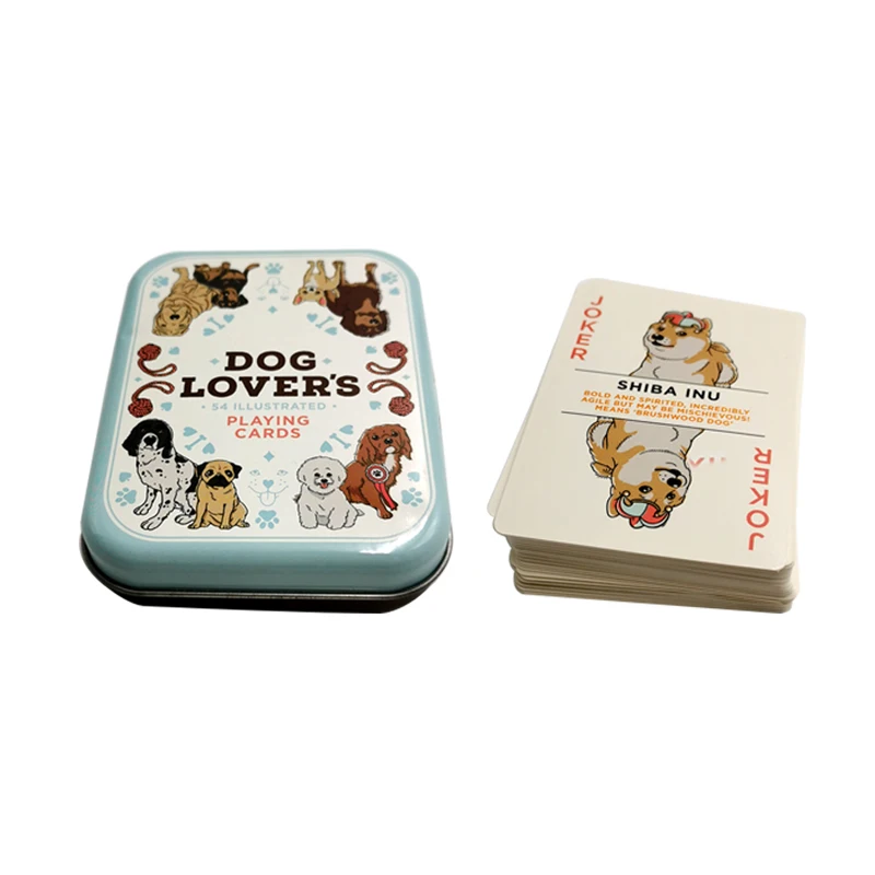 Custom logo Playing Cards Manufacturer Recycled Paper plastic PVC Adult Game Cards Casino Poker Tin Leather box for drink party