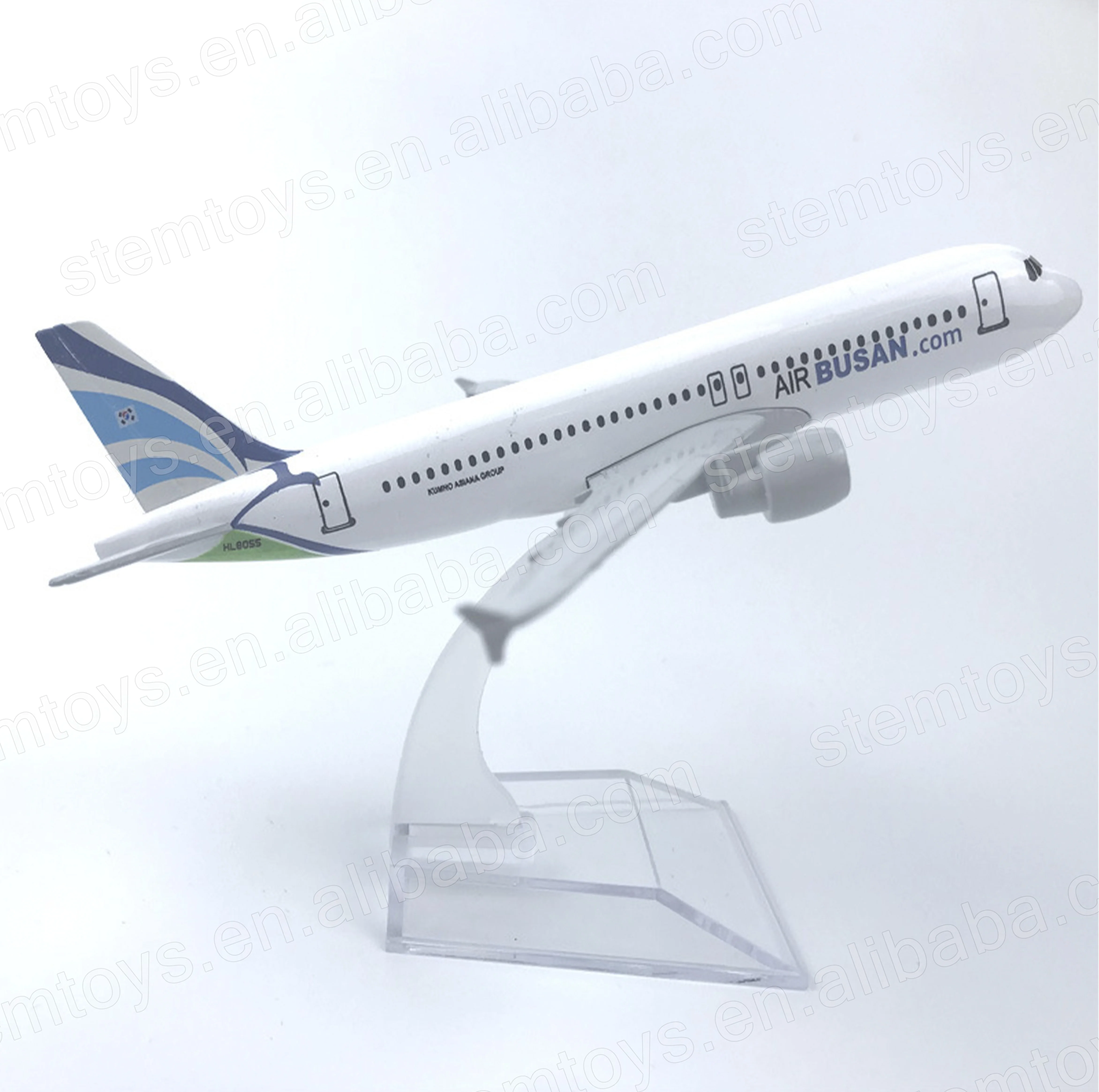 Diecast Air Model 1:400 Aircraft Airbus A320 Air Busan Alloy Plane Model South Korea 320 for Xmas Gift Decoration