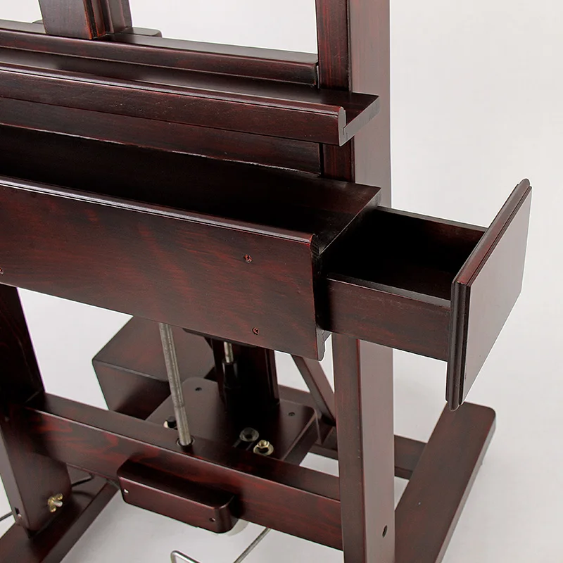Electric Studio Easel Height-adjustable with Engine Walnut Easel DHJ-10