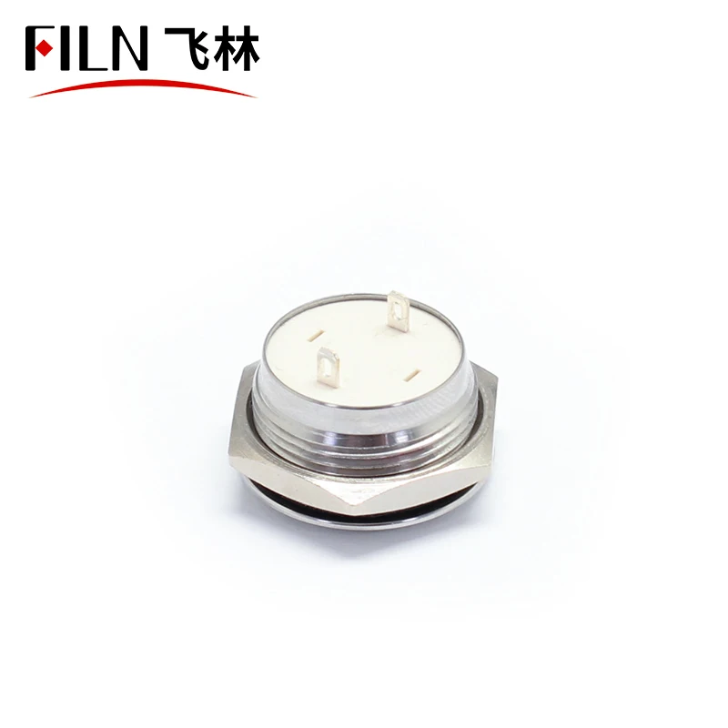 19MM New Short Size Normally Open Push Button Switch Flat Head Momentary stainless steel supply CE CCC ROSH IP65 UL