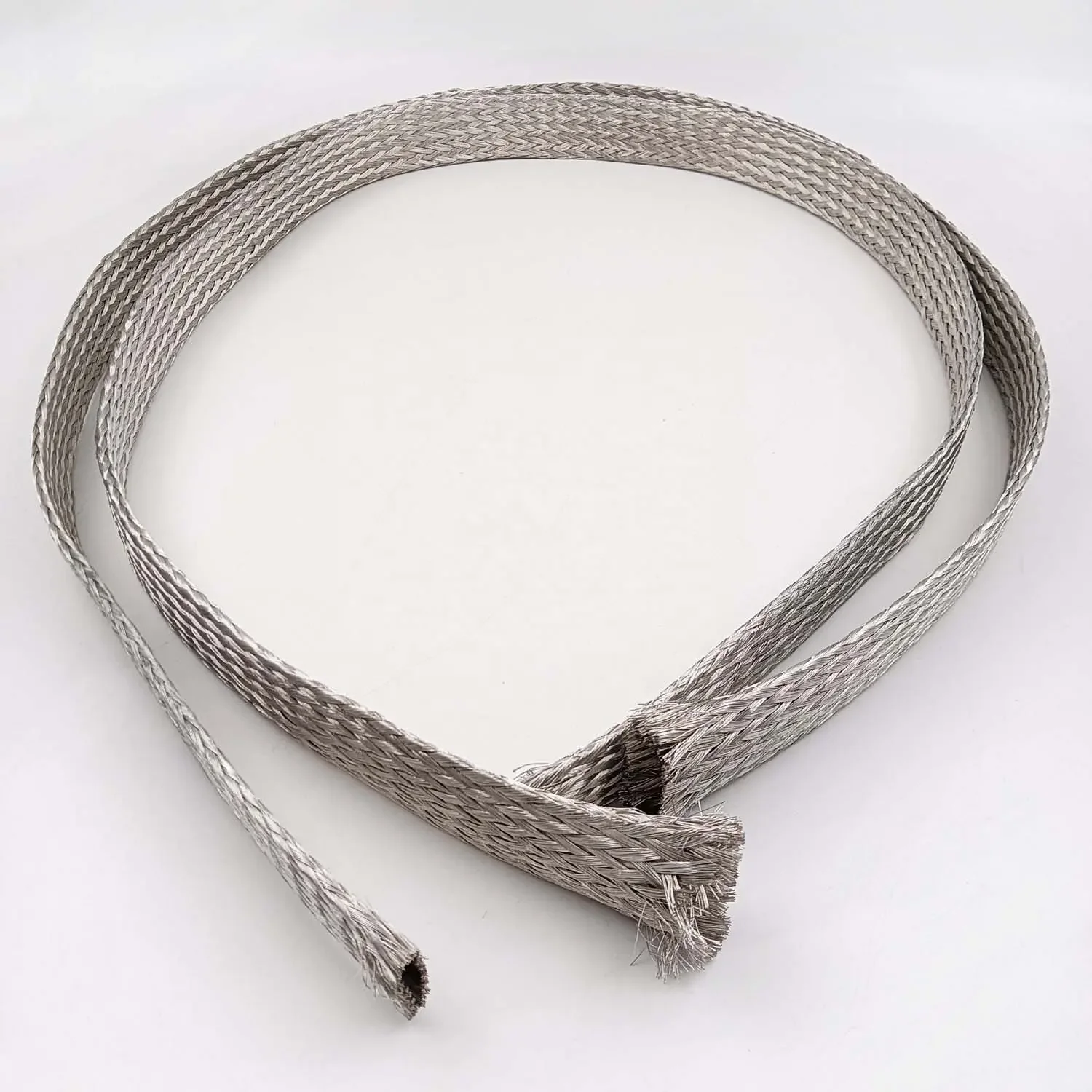LongTai hot sale 0.15mm Copper Flexible Connector Flat Braided Wire Grounding Wire Tinned Copper Braided Wire