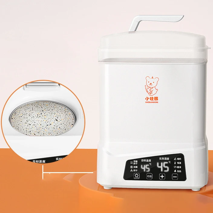 Baby Bottle Sterilizer Warm Milk Baby Steam Sterilizer Pot Cabinet with Drying Warm Milk Function 3 in 1