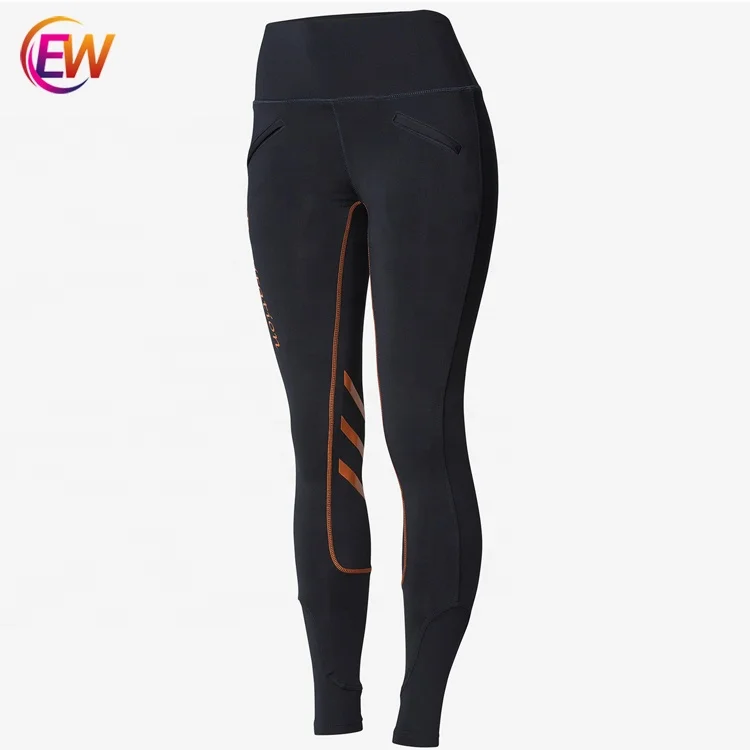 4-Way Stretch Horse Riding Tights Silicone Breeches For Women