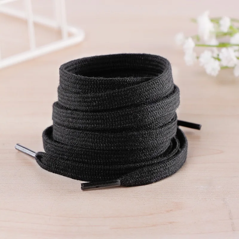 8MM  Wide Thick Sneaker Replacement Shoe Laces solid classic retro thicken cotton fabric flat shoelaces