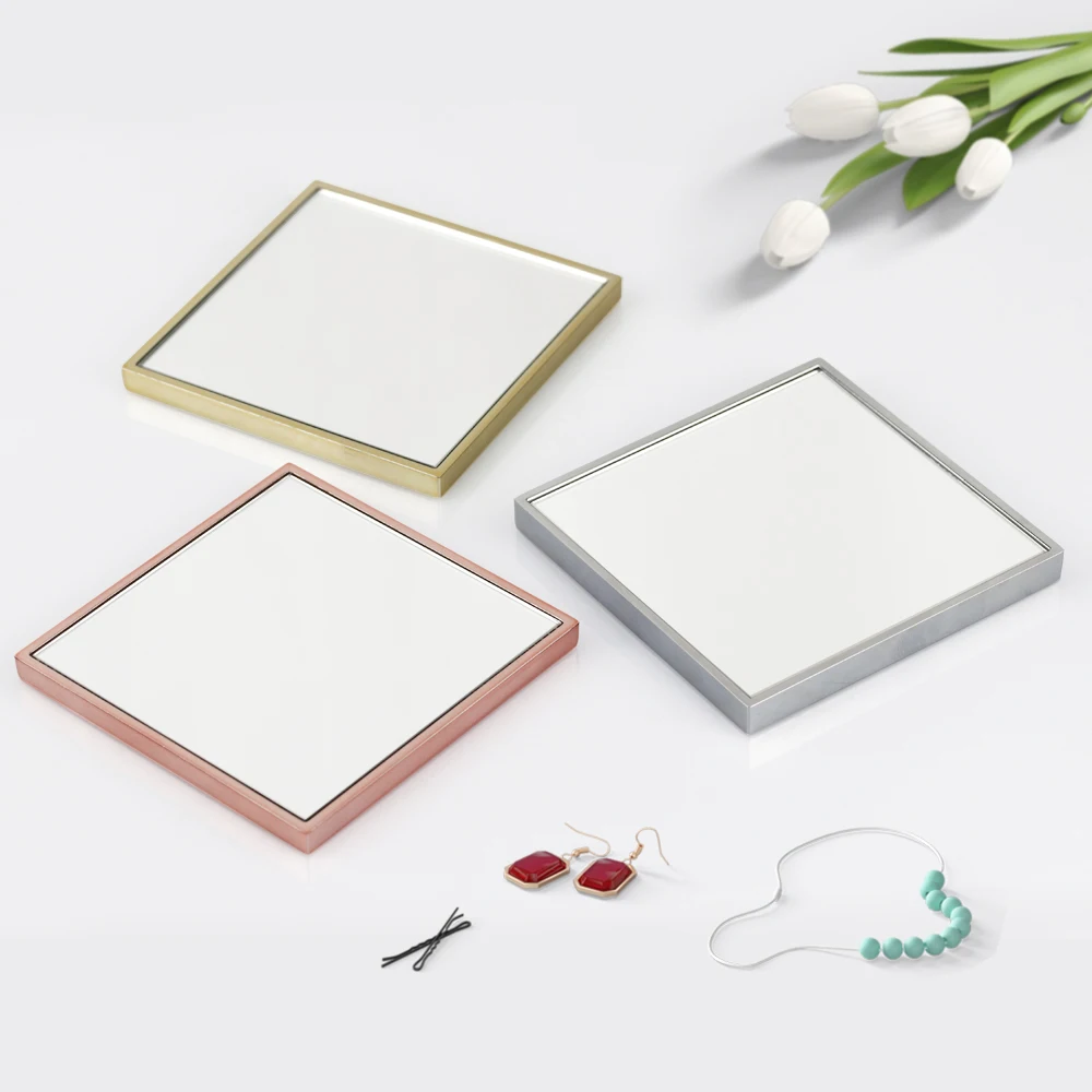 Cm30A Rectangle Designer Compact Hand Vintage Cheap  Shell Purse Pocket Mirror Round Compact Custom  Wholesale