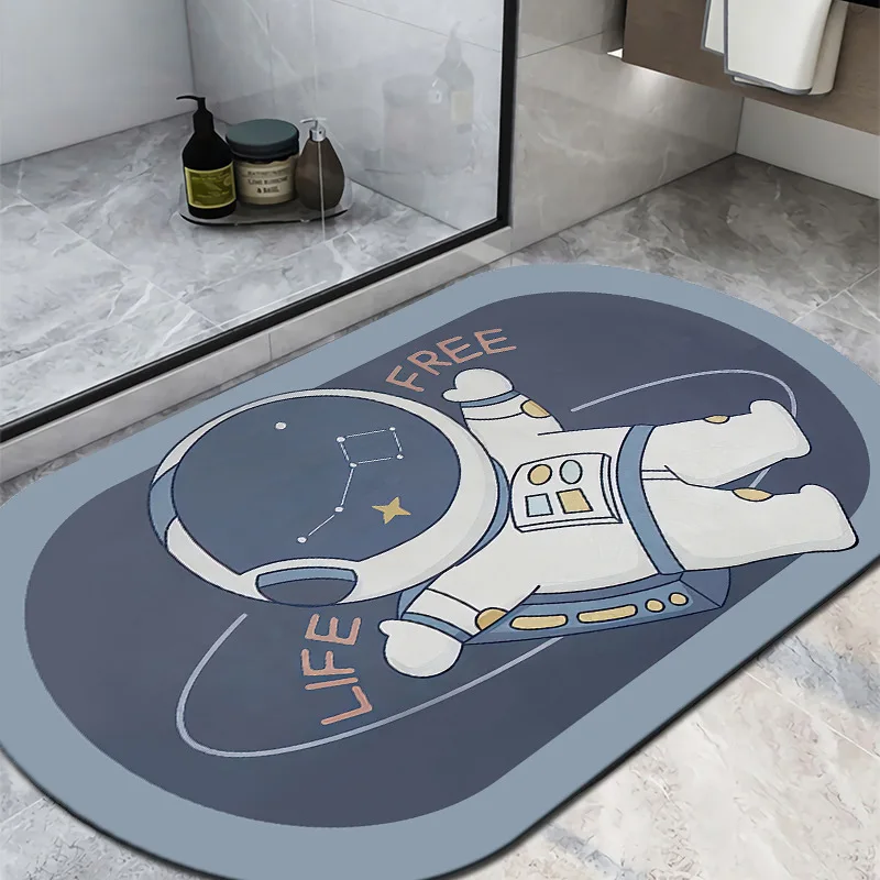 Super Absorbent Bath Mat Quick Drying Bathroom Mats With Rubber Non-Slip Bottom Easy to Clean Bathroom Rug Kitchen Doormat