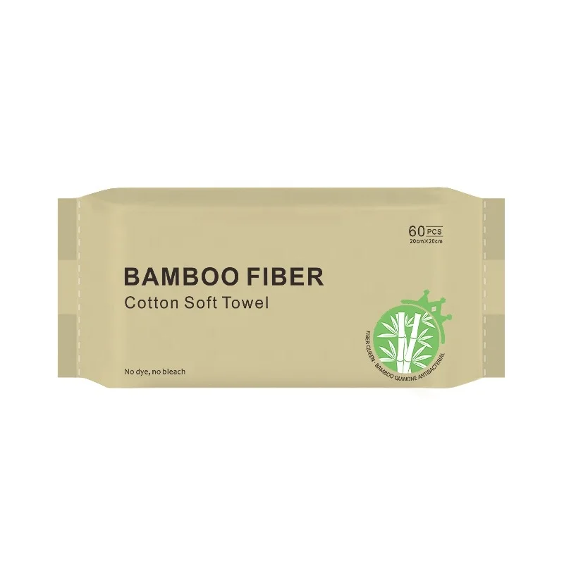 Wholesale Disposable 100% Natural Biodegradable Extra Absorbent Bamboo Fiber Face Towel