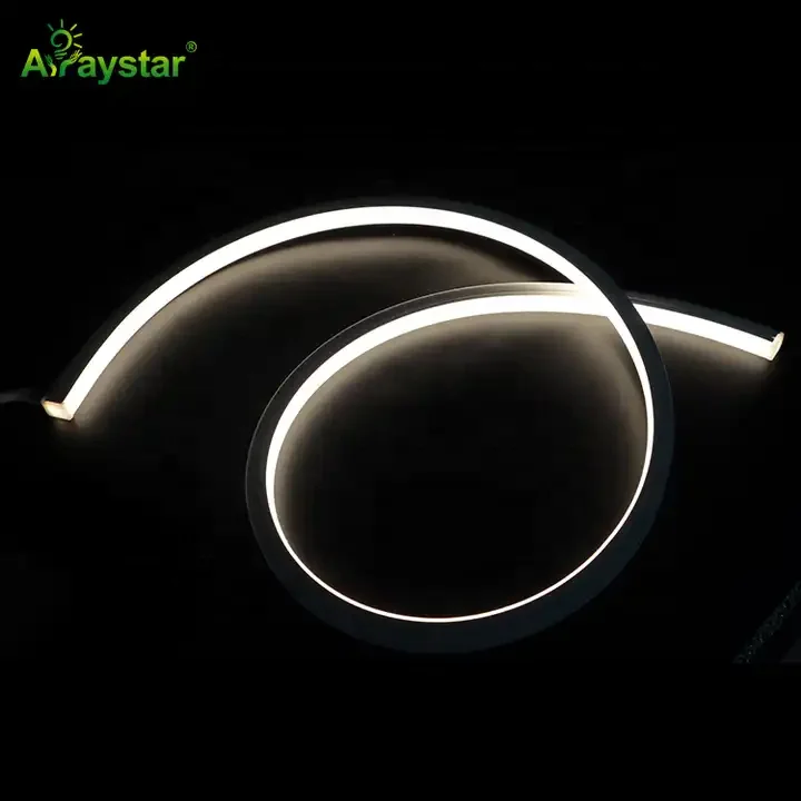 Waterproof neon strip light 10*10mm seamless led strip light integrated mould end cap 24V silicone neon strip