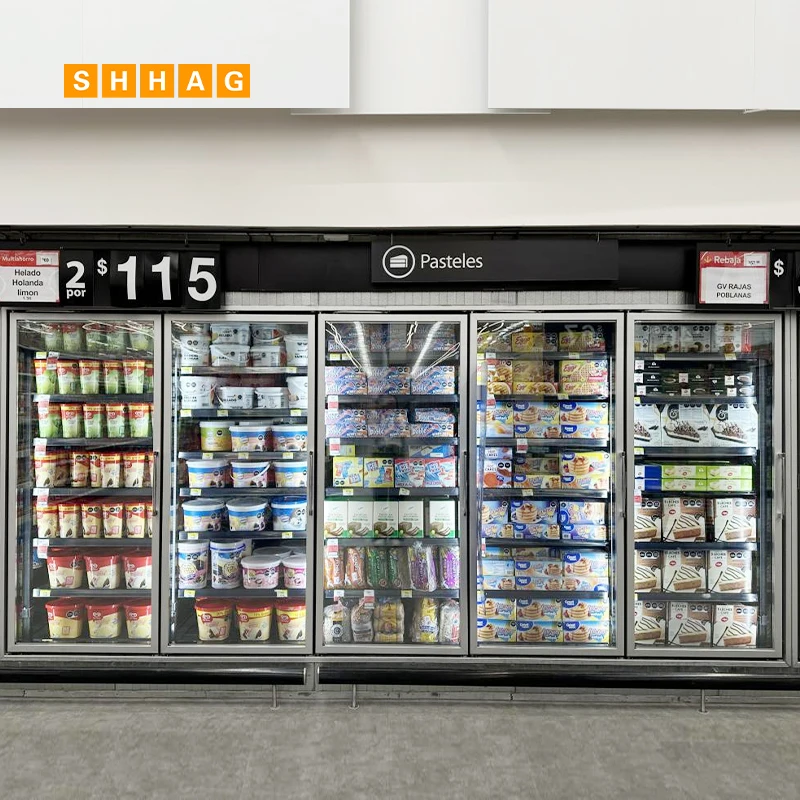 OEM Refrigerator Spare Parts Commercial Freezer Display glass door for Supermarket