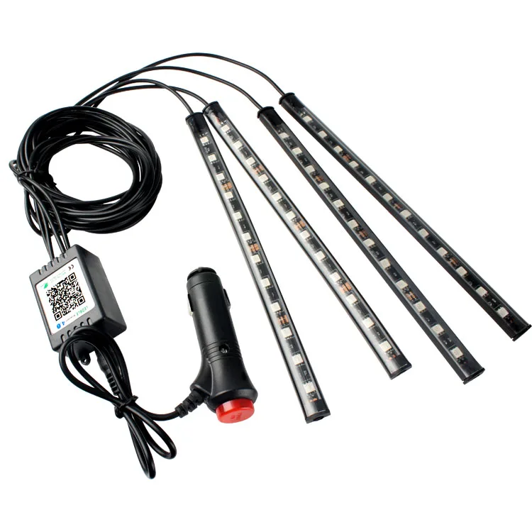 Seven Color RGB APP Car Accessories Auto Parts Foot Well Lighting LED Ambient Atmosphere Lamp Interior Mood Lighting