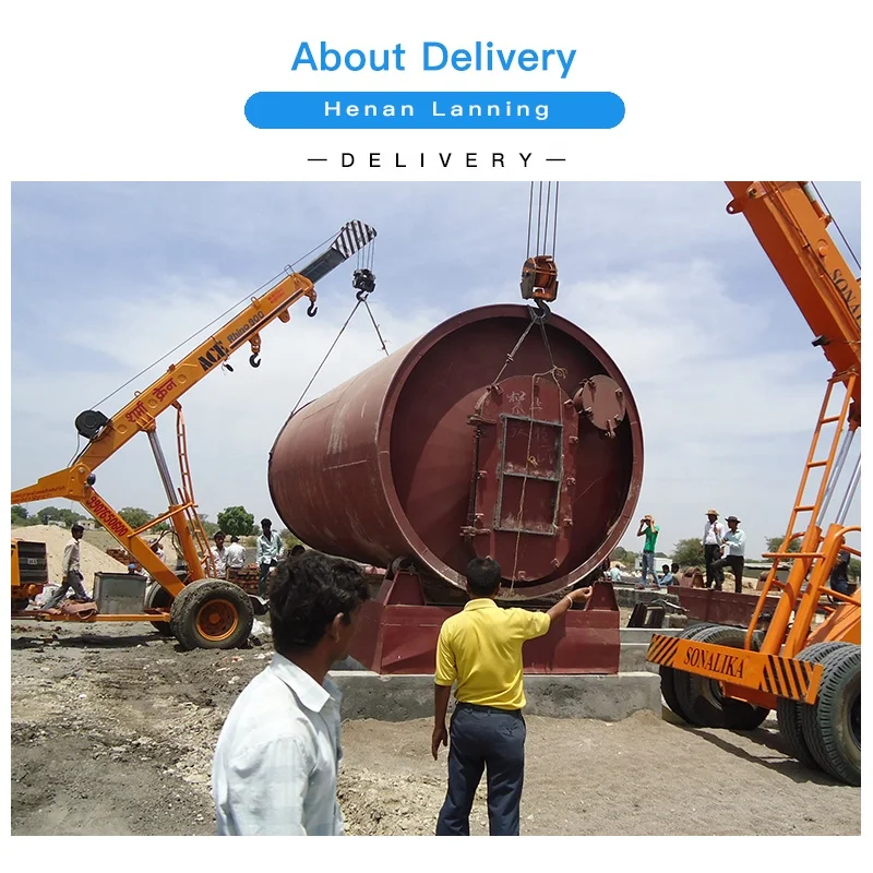 LanNing waste plastic processing PYROLYSIS PLANT to fuel 15T
