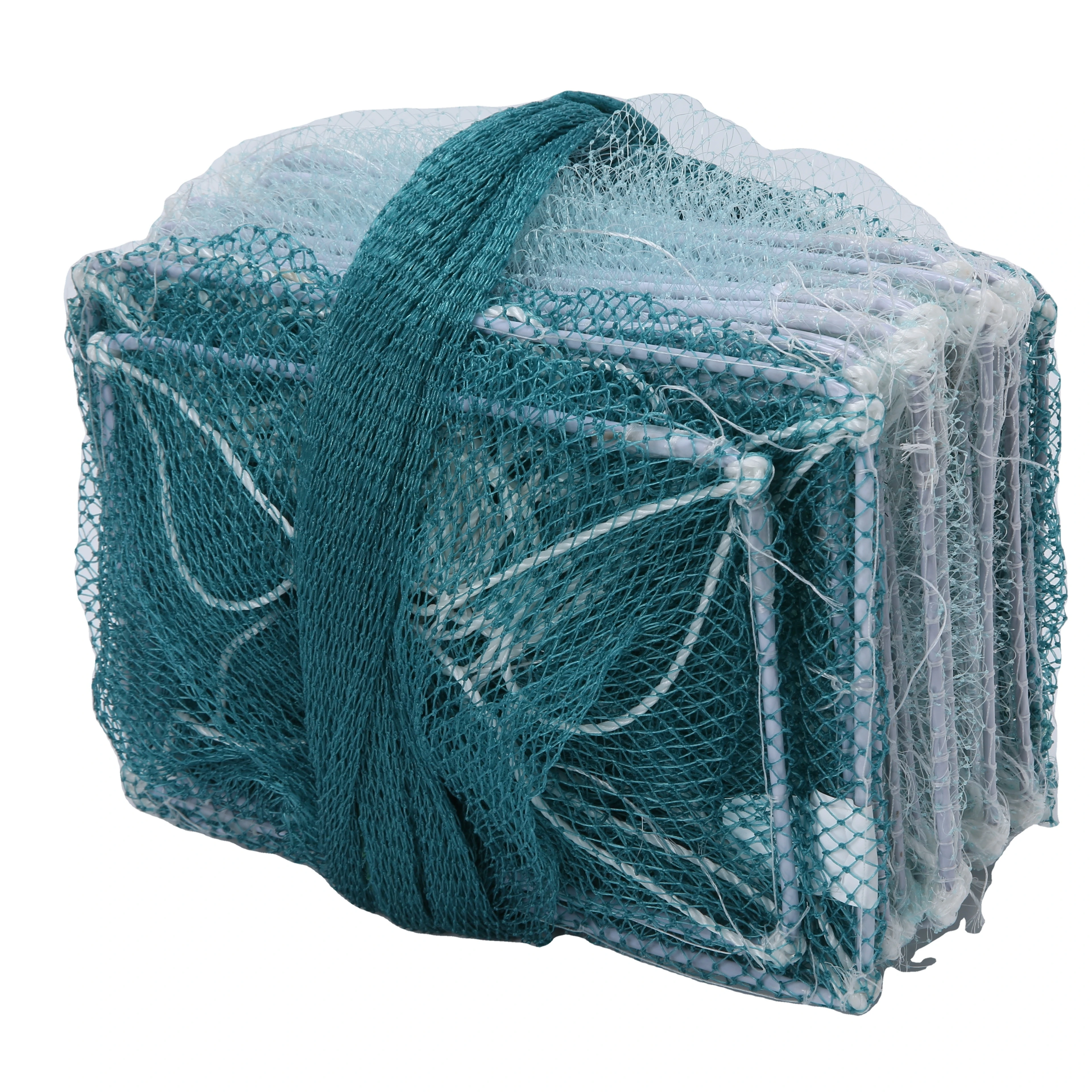 Wholesale foldable 21x32x27(8ply) Long Tail Train Fykes Minnow trap  Lobster Pot Trap Dua Ikan Bubu Naga Bento Naga Bito Naga