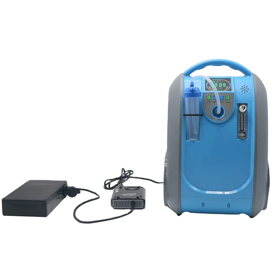 Class II physical therapy equipments Hacenor Continuous/Pulse flow 5L portable oxygen-concentrator medical device