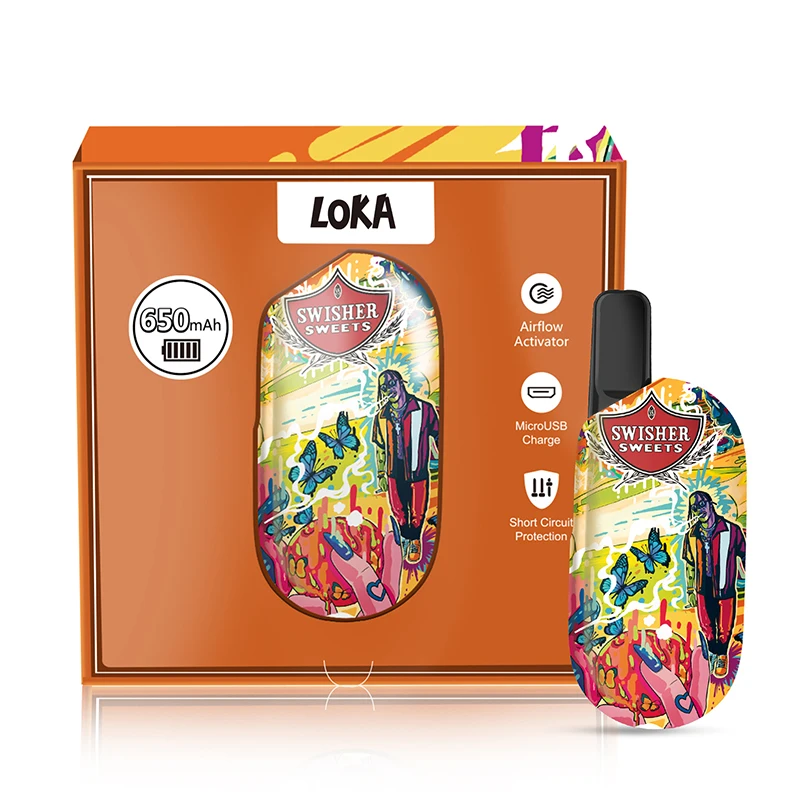 Hot Sell Vaporizer Loka batteries CBD 510 thread Battery With 650mah Capacity E-cig Mold