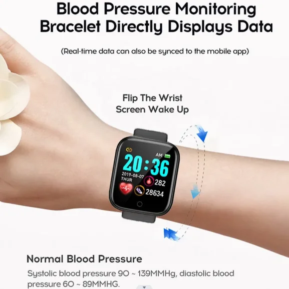 New smart watch for men and women 1.44-inch Makaron D20S Y68S blood pressure and heart rate monitoring smart watch
