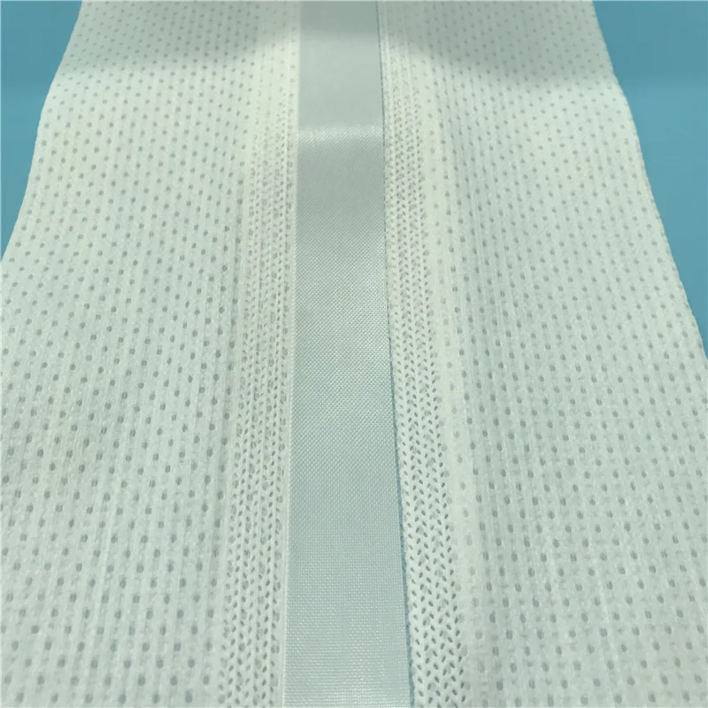 Zero waste S cut side hook Tape for full elastic waistband Baby Diaper making raw materials