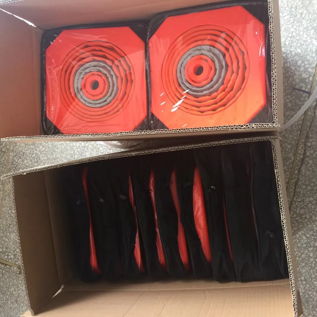 Portable ABS Plastic Base Traffic Cones Telescopic Retractable Foldable Safety Parking Traffic Warning cone