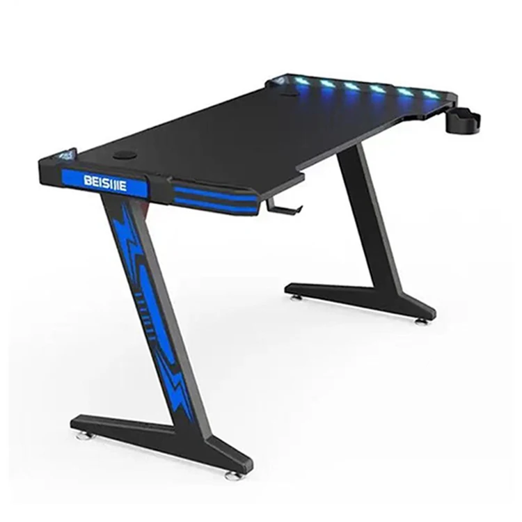 Высококачественный настольный компьютерный стол с подсветкой, игровой стол для дома