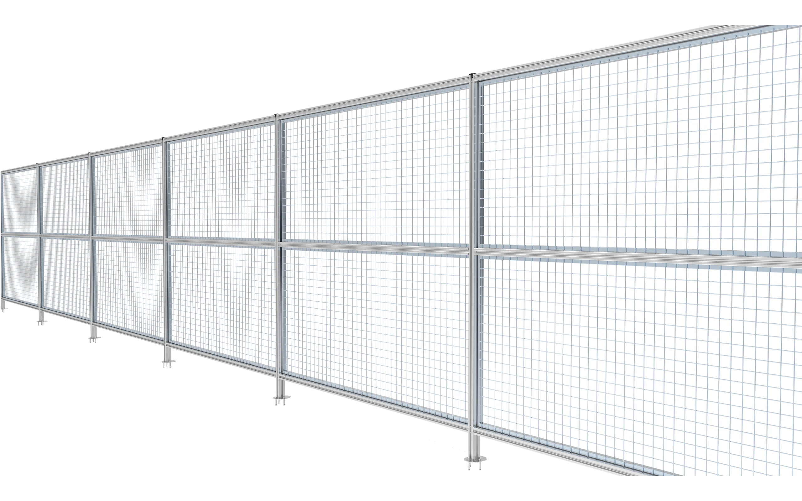 Vichguard Machines and Robot Workshop Protective 1800*600 Wire Mesh Aluminum Fence with Wood Frame Strut Aluminum Profile Fence