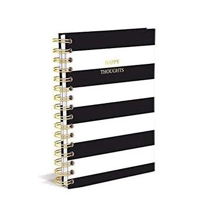 New Style Colorful Stripe Spiral Journals Custom Logo Personalized Notebook for School Office Supplies