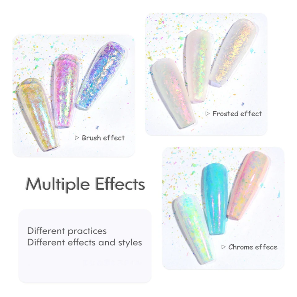 New Design Packaging Powder Pigment Glitter Chameleon Nail Powder