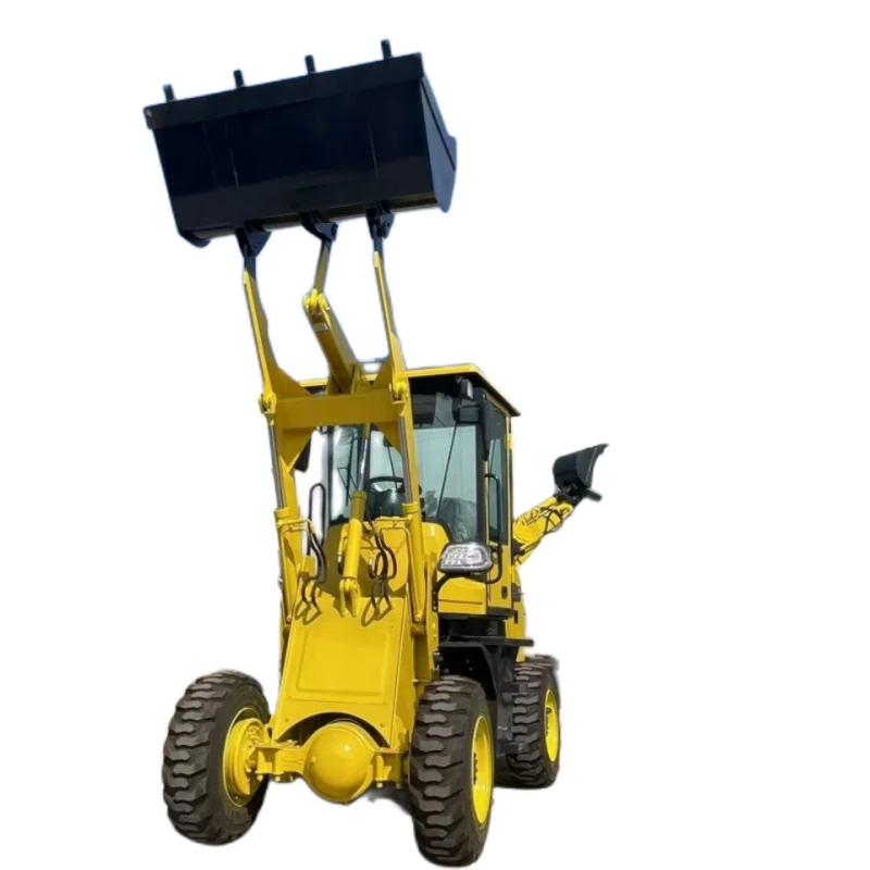 Wheel Excavator Compact Tractor with Mini Backhoe Loader 4WD High Quality Cheap Ta08-12