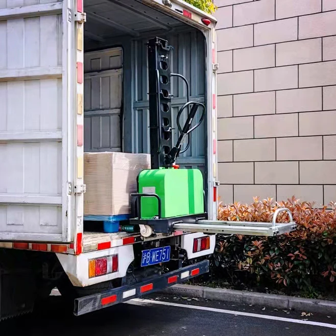 hot sale pallet truck 1.5 ton self lift full electric stacker 1.5m portable self loading stacker