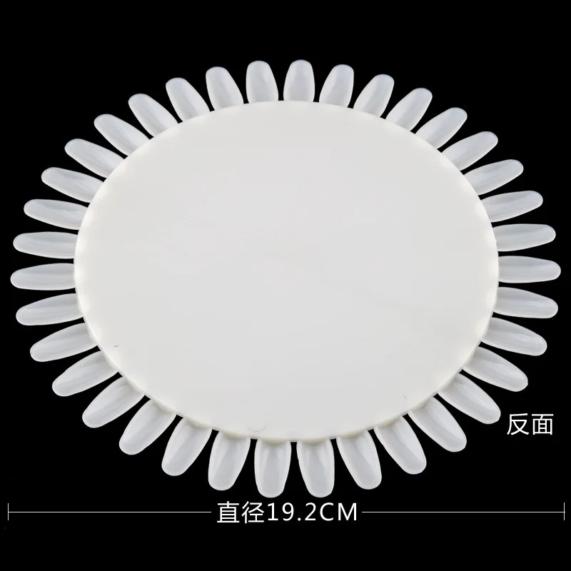 Factory Sale 36 color disc card circular nail plate for nail practice