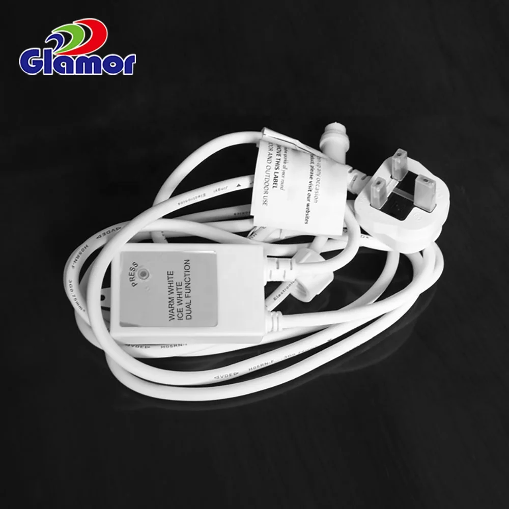 IP65 New decoration remote control dual color light chain outdoor string light for Christmas
