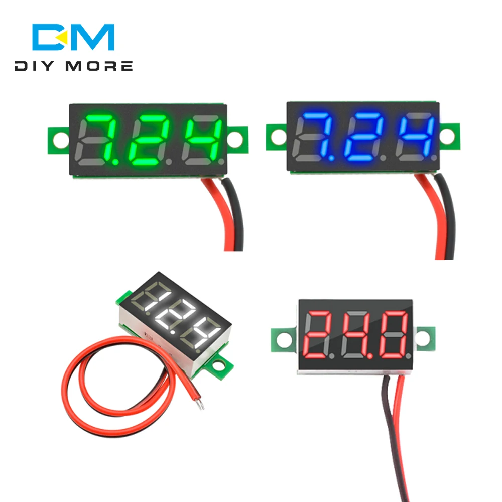 0.28/0.36/0.56 inch LED Digital Voltmeter Ammeter Car  Voltage Current Meter Volt Detector Tester Monitor Panel Red