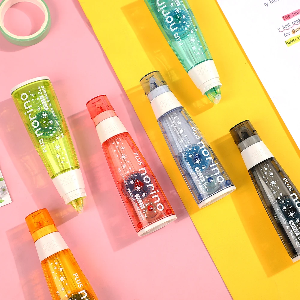 PLUS Norino Scroll double sided adhesive tape Journal Tool Point Type Adhesive Alteration and Correction School Office Supplie