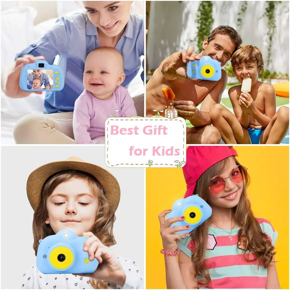 FACTORY PRICE 2.0 Inch 1080P Dual Lens Children Video Camera Cute Design Kids Video Action camera outdoor use