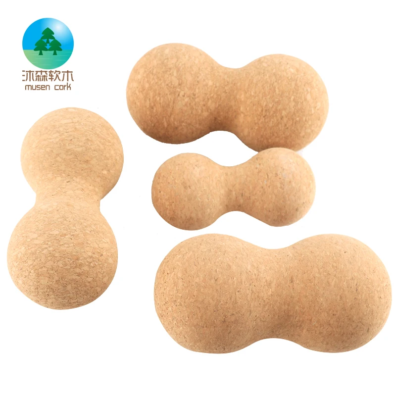 Factory Promotion 60*120 75*150 80*160mm  Nature Cork yoga ball  Massage Yoga Ball