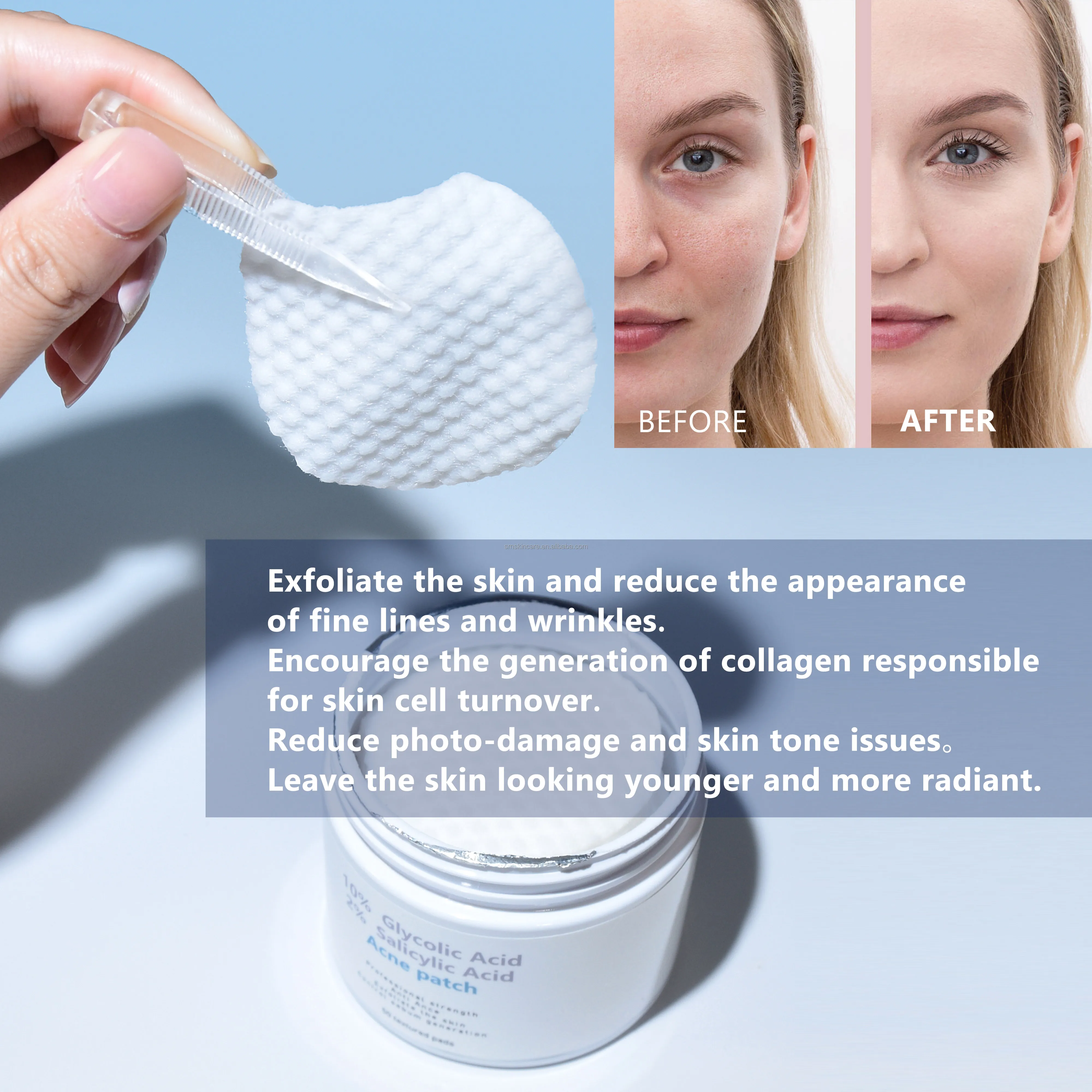 OEM ODM Own Brand Micellar Cleansing  Based Vegan Face Clean Makeup Remover Cleanser Pads Wipes